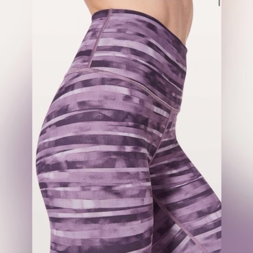 Lululemon Athletica Wunder Under 7/8 Patterned Leggings 4 athleisure